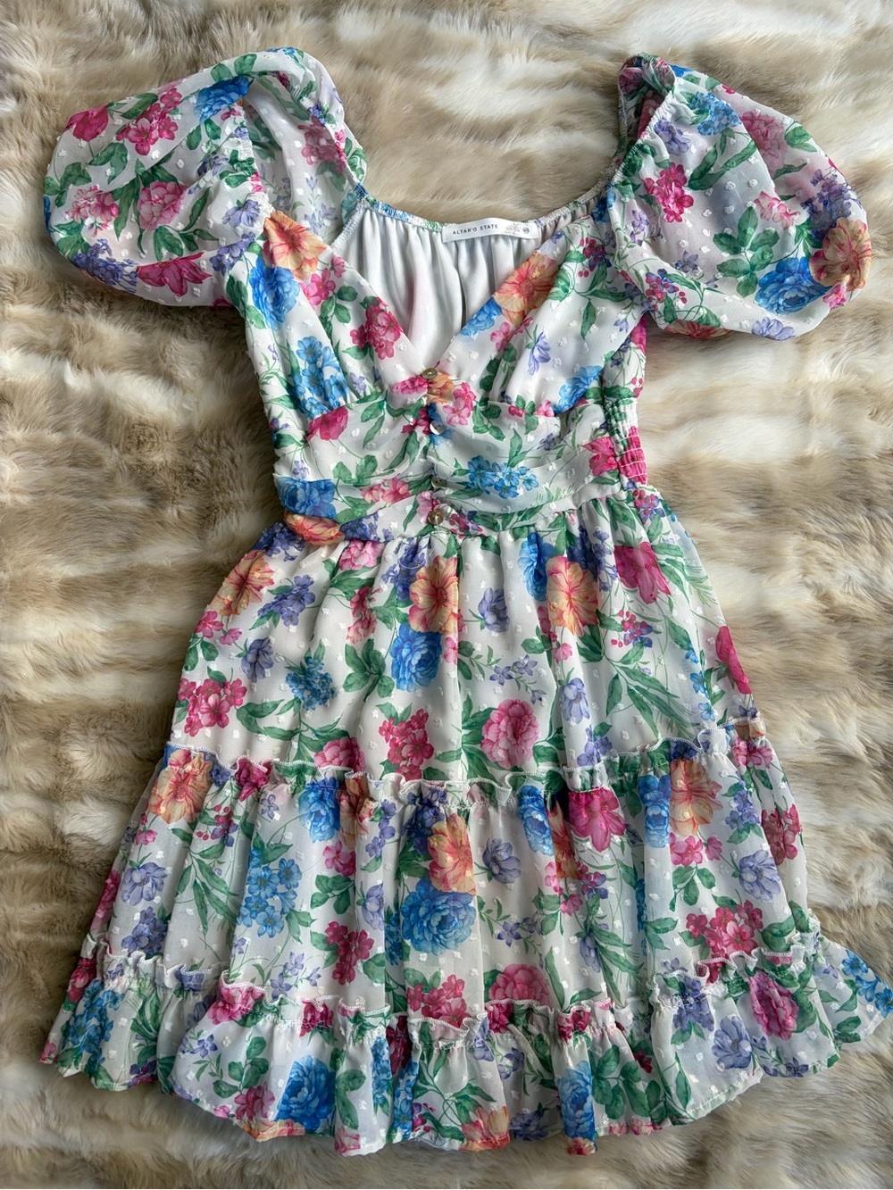 Altar’d state floral mini dress